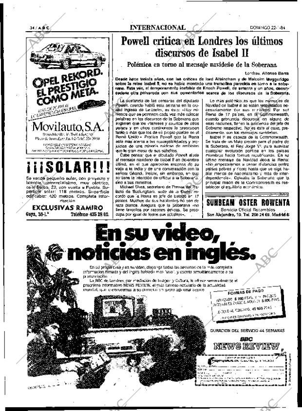 ABC MADRID 22-01-1984 página 34