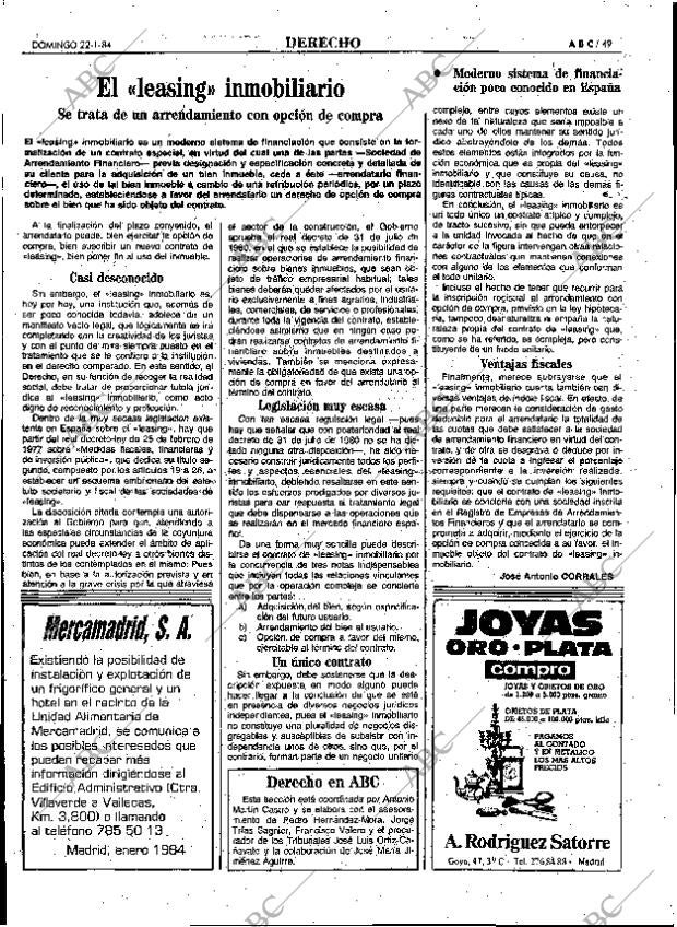 ABC MADRID 22-01-1984 página 49