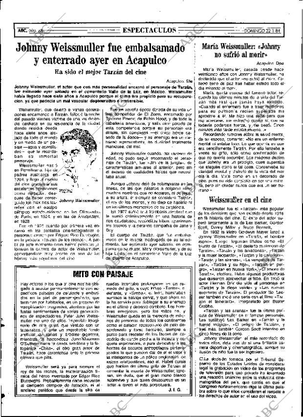 ABC MADRID 22-01-1984 página 68