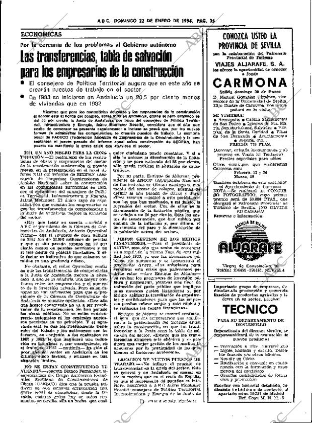 ABC SEVILLA 22-01-1984 página 35