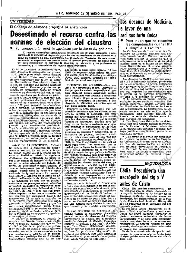 ABC SEVILLA 22-01-1984 página 38