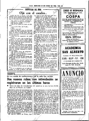 ABC SEVILLA 22-01-1984 página 41