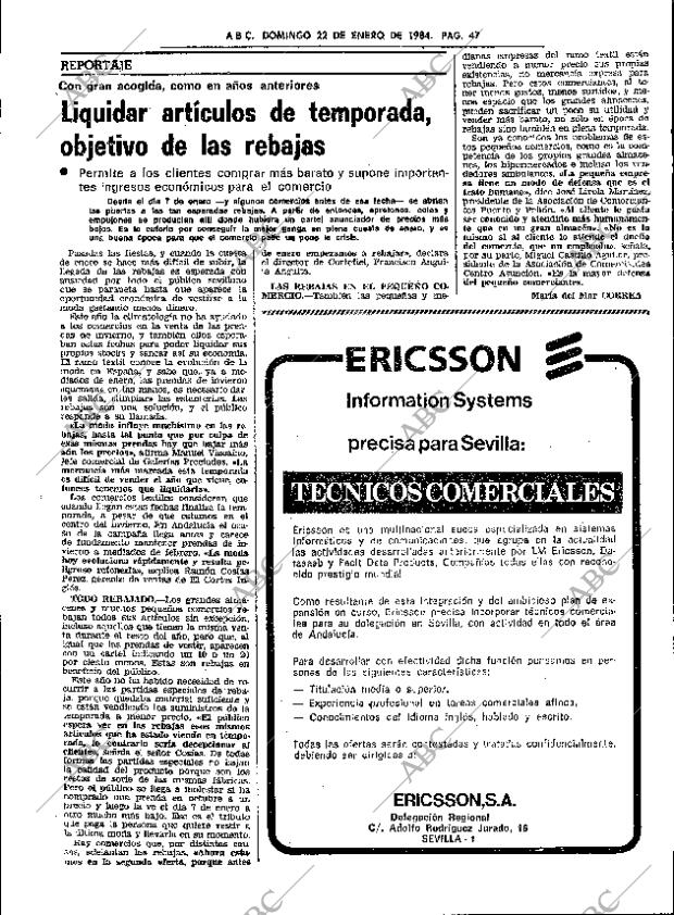 ABC SEVILLA 22-01-1984 página 47