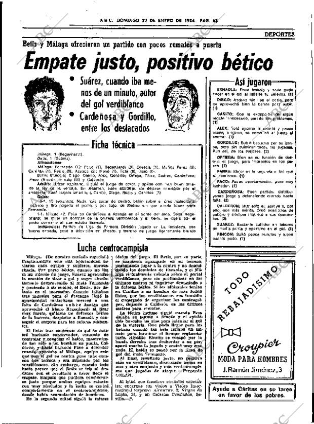 ABC SEVILLA 22-01-1984 página 63