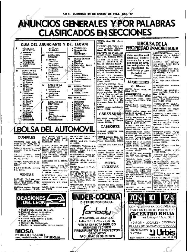 ABC SEVILLA 22-01-1984 página 77