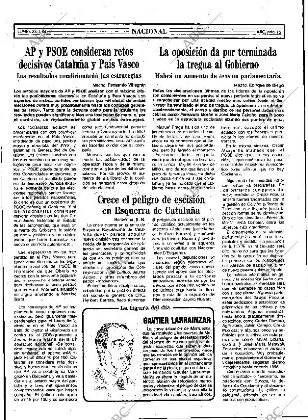 ABC MADRID 23-01-1984 página 15