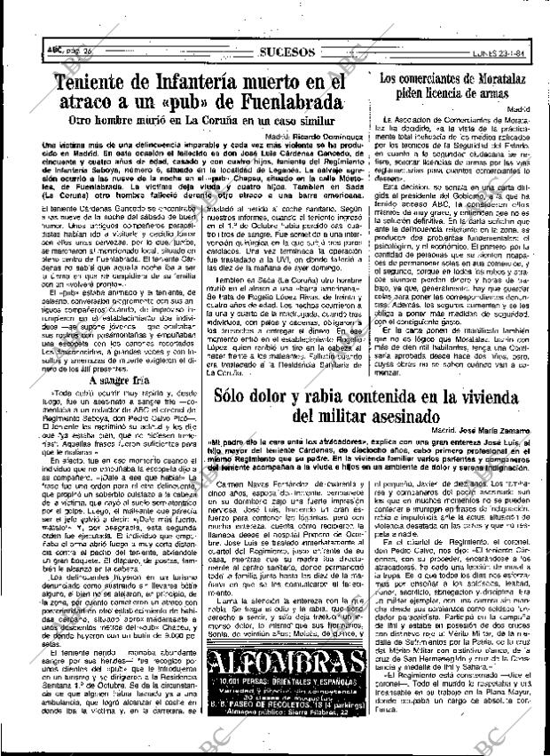 ABC MADRID 23-01-1984 página 26