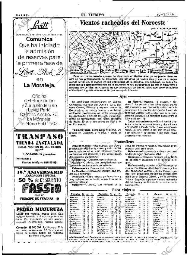 ABC MADRID 23-01-1984 página 28