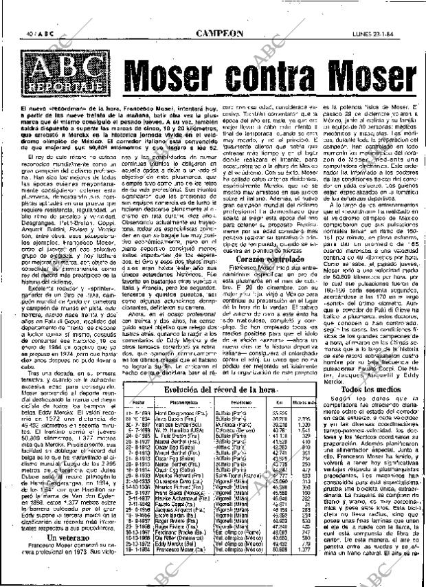 ABC MADRID 23-01-1984 página 40