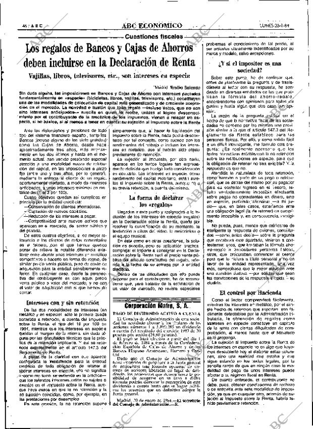 ABC MADRID 23-01-1984 página 46