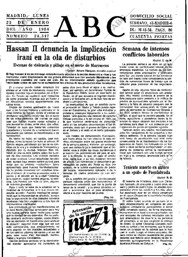 ABC MADRID 23-01-1984 página 9