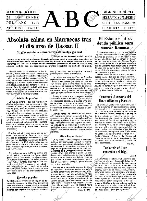 ABC MADRID 24-01-1984 página 13