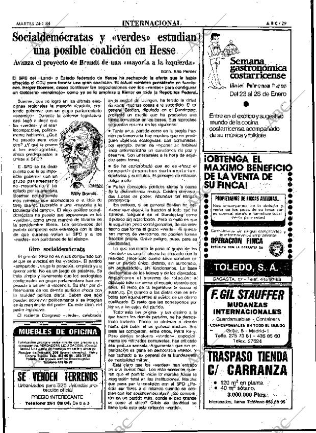 ABC MADRID 24-01-1984 página 29