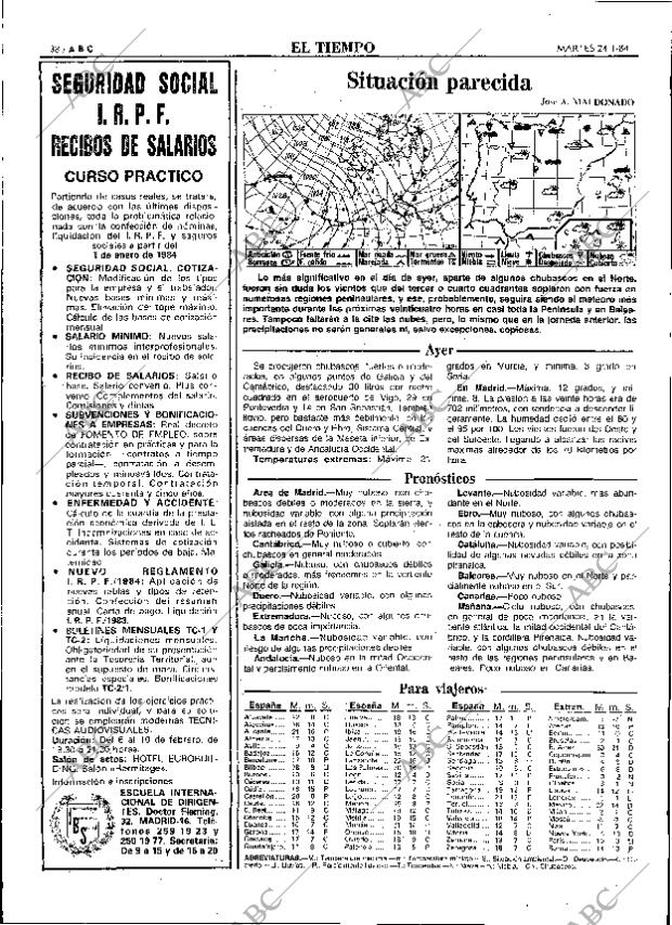 ABC MADRID 24-01-1984 página 38