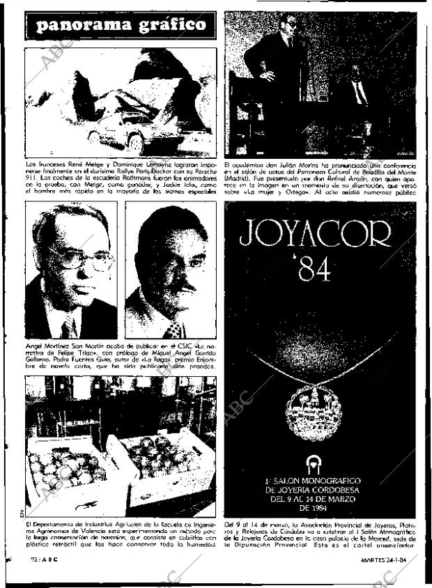 ABC MADRID 24-01-1984 página 92