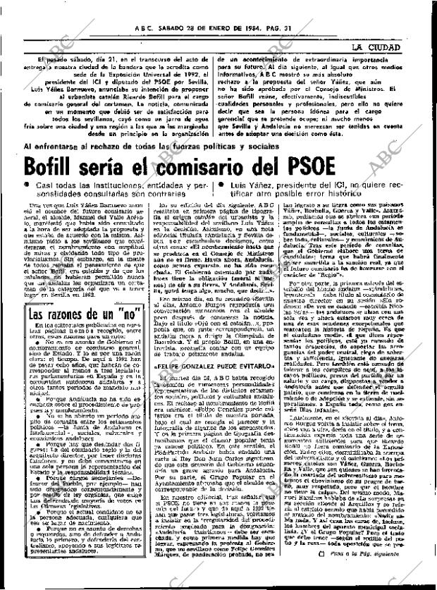 ABC SEVILLA 28-01-1984 página 31