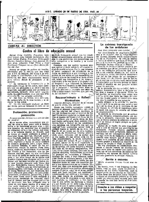 ABC SEVILLA 28-01-1984 página 44