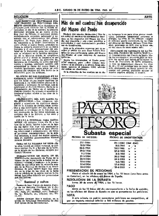 ABC SEVILLA 28-01-1984 página 45