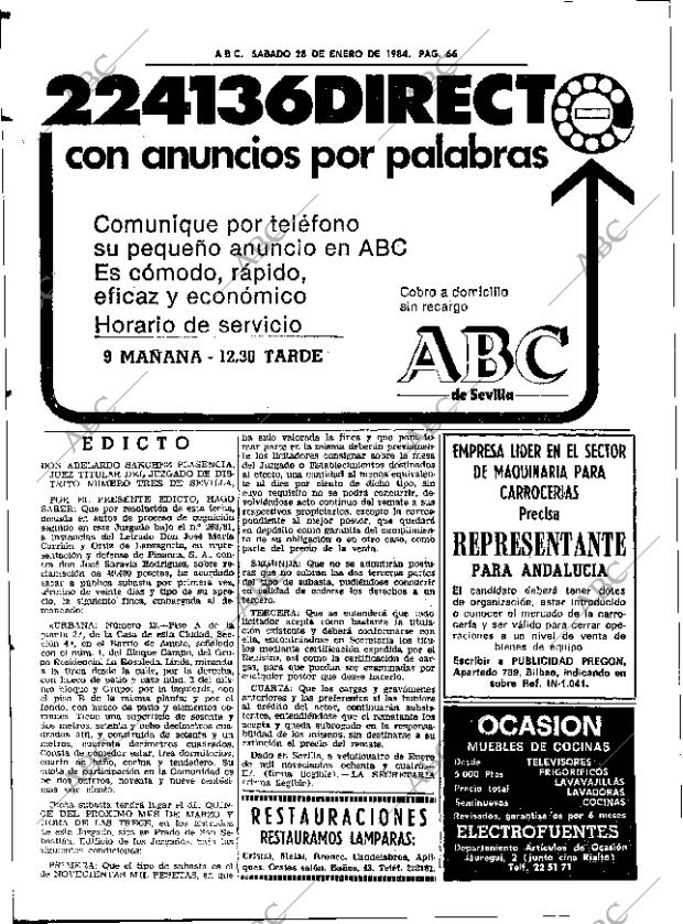 ABC SEVILLA 28-01-1984 página 66