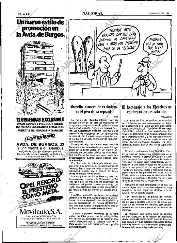 ABC MADRID 29-01-1984 página 28