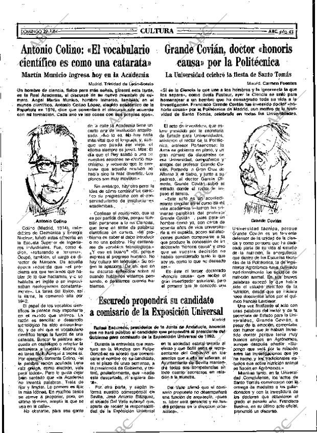 ABC MADRID 29-01-1984 página 43