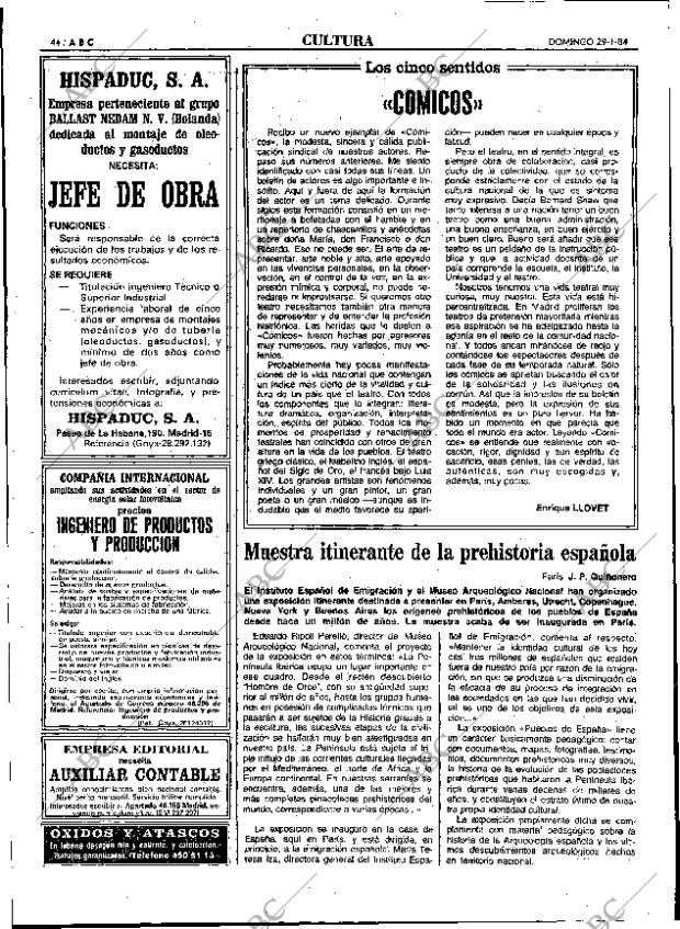 ABC MADRID 29-01-1984 página 44