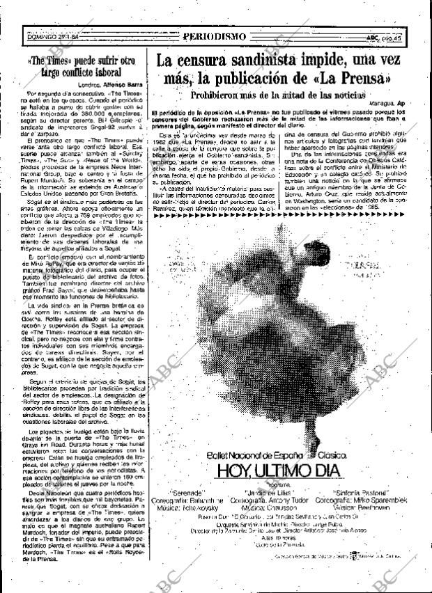 ABC MADRID 29-01-1984 página 45