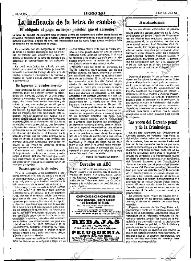 ABC MADRID 29-01-1984 página 48