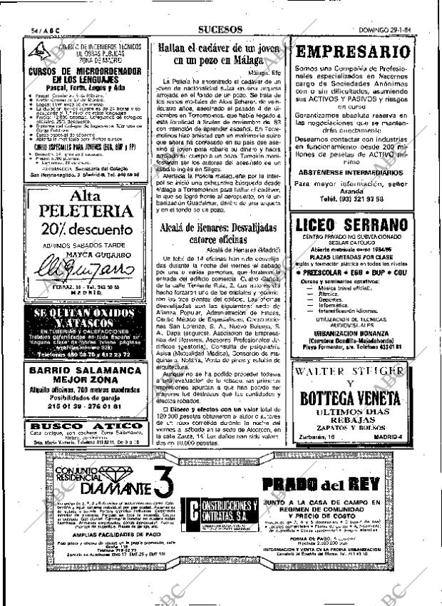 ABC MADRID 29-01-1984 página 54