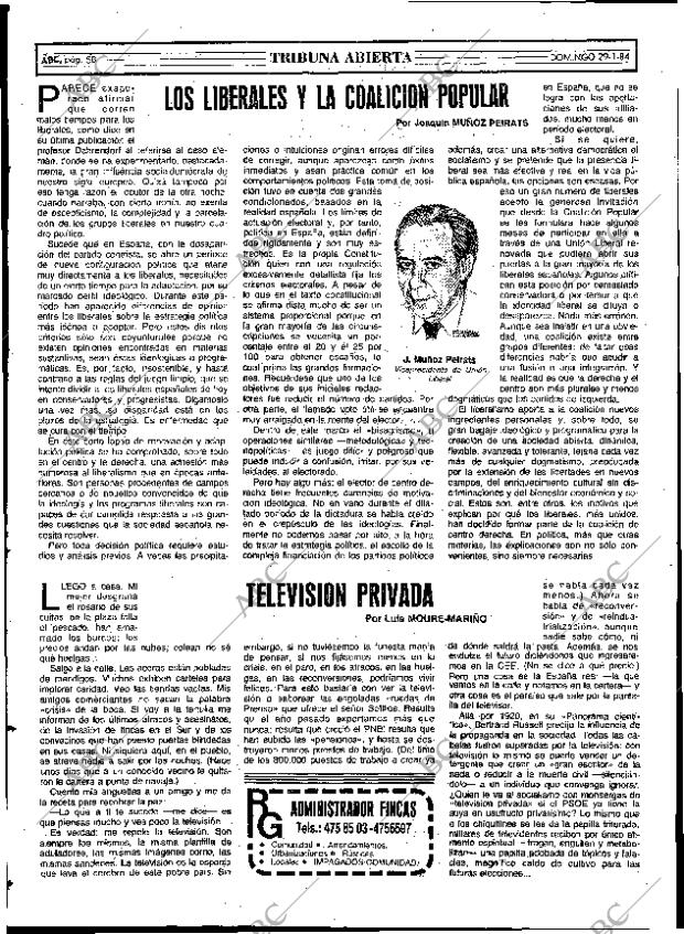 ABC MADRID 29-01-1984 página 58