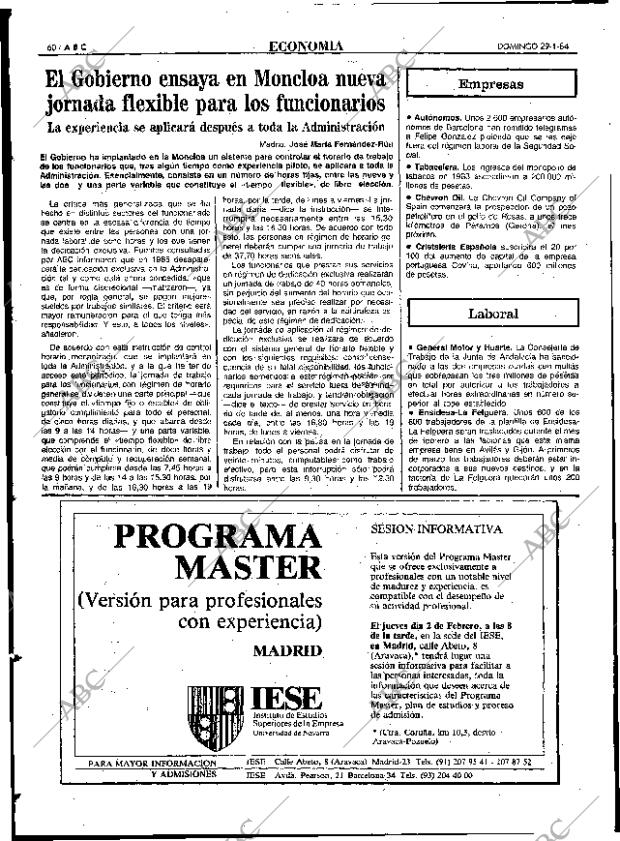 ABC MADRID 29-01-1984 página 60