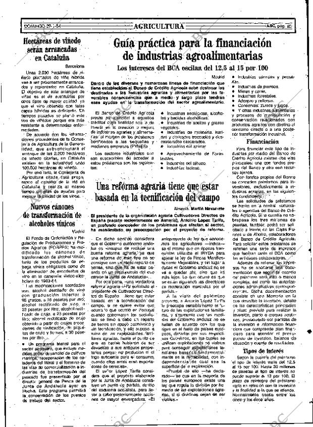 ABC MADRID 29-01-1984 página 65