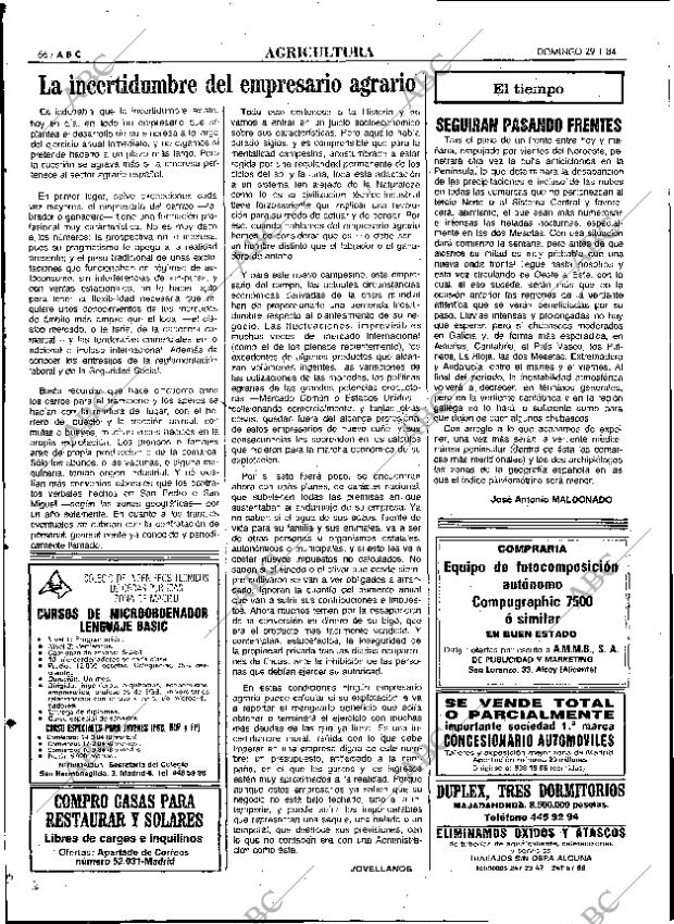 ABC MADRID 29-01-1984 página 66