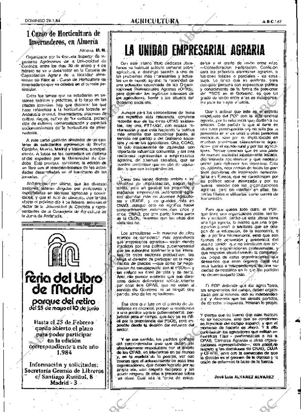 ABC MADRID 29-01-1984 página 67