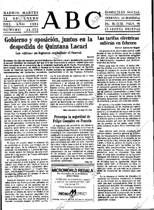 ABC MADRID 31-01-1984 página 13