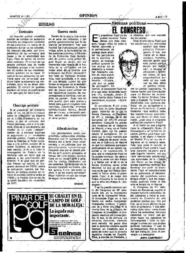 ABC MADRID 31-01-1984 página 17