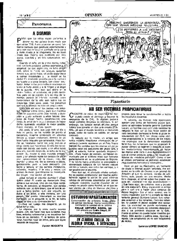 ABC MADRID 31-01-1984 página 18