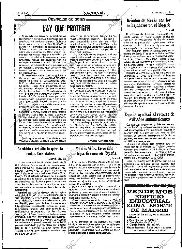 ABC MADRID 31-01-1984 página 26