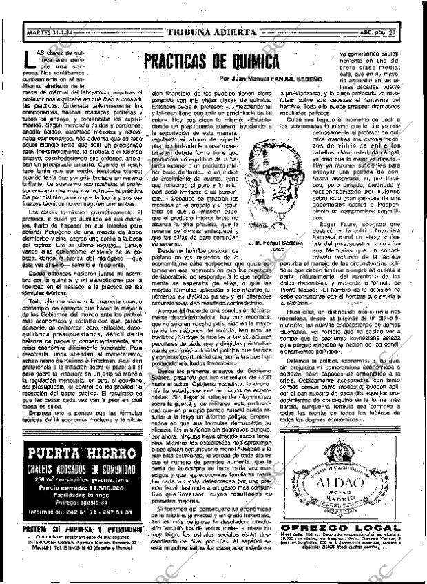 ABC MADRID 31-01-1984 página 27