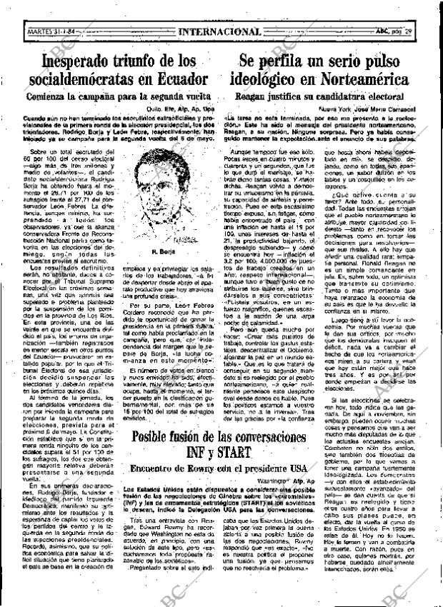 ABC MADRID 31-01-1984 página 29