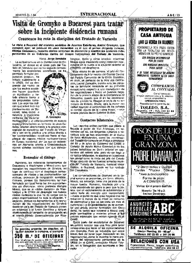 ABC MADRID 31-01-1984 página 33