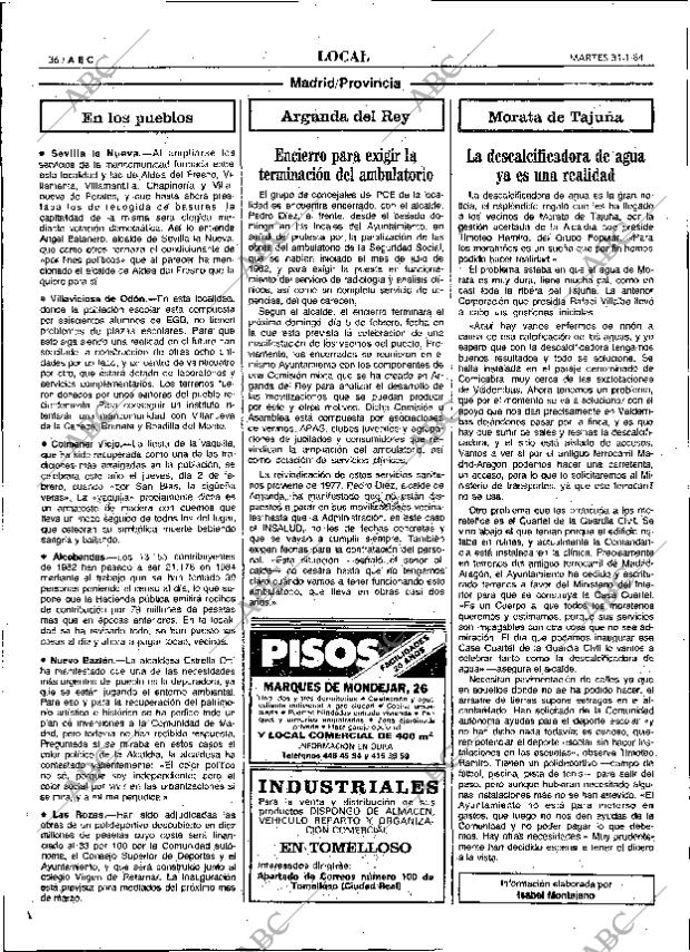 ABC MADRID 31-01-1984 página 36