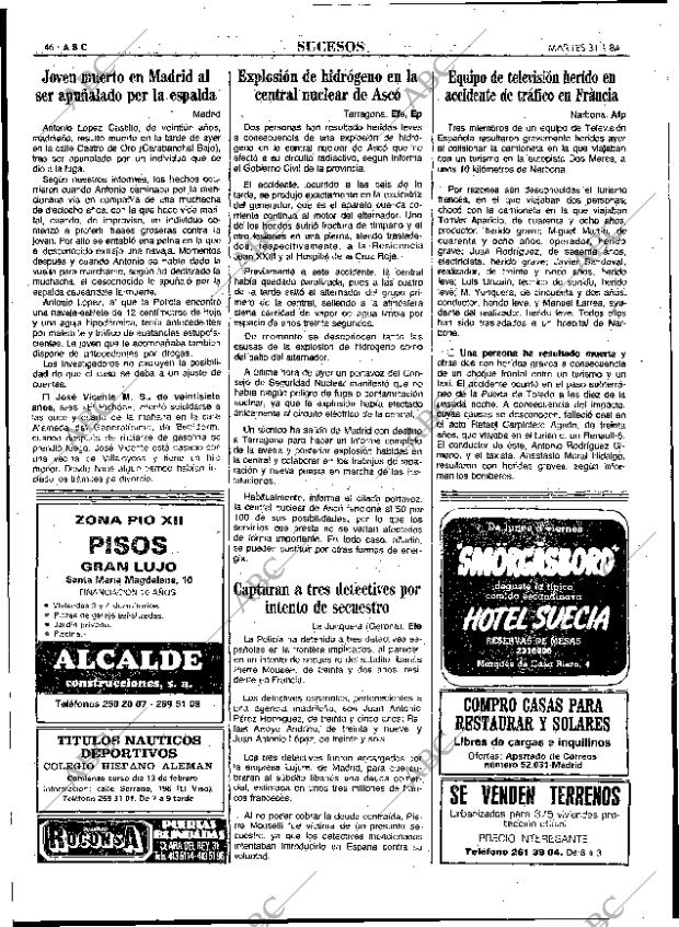 ABC MADRID 31-01-1984 página 46