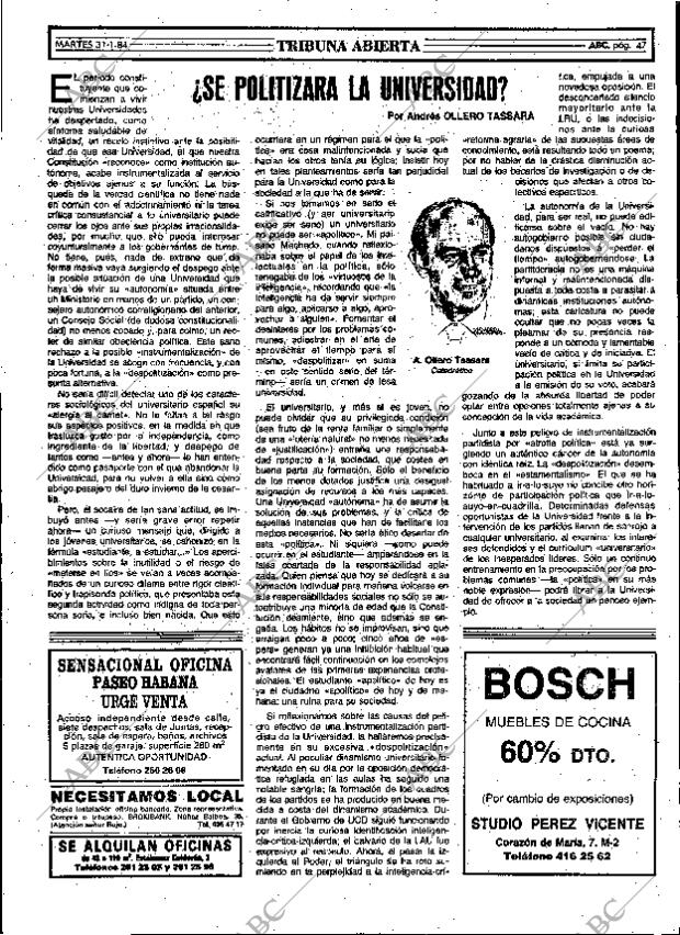 ABC MADRID 31-01-1984 página 47