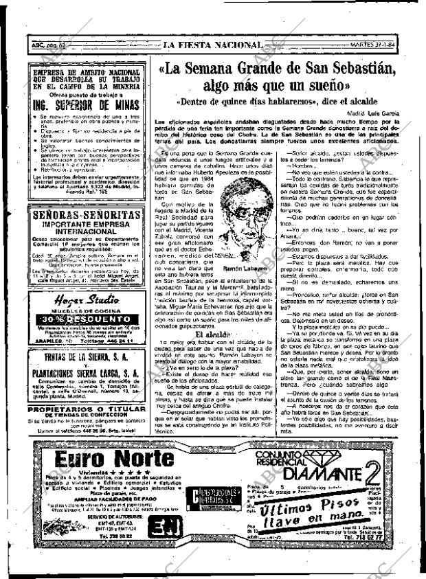 ABC MADRID 31-01-1984 página 62