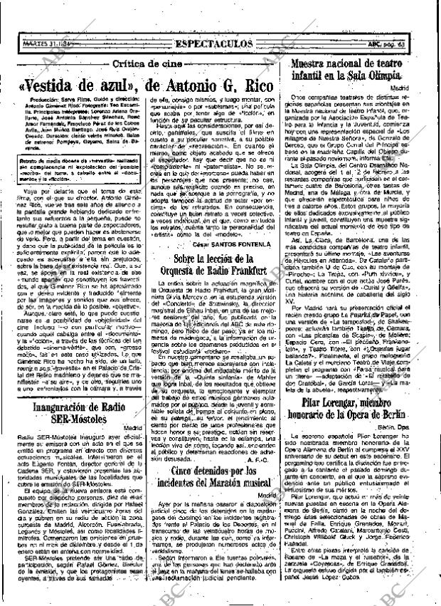 ABC MADRID 31-01-1984 página 63