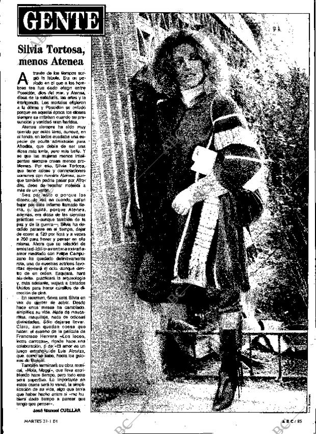 ABC MADRID 31-01-1984 página 85