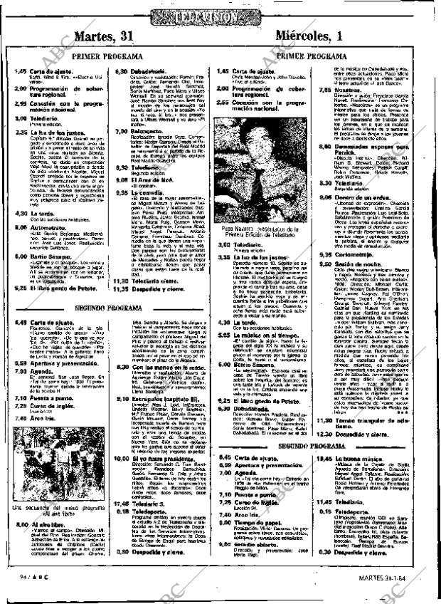 ABC MADRID 31-01-1984 página 94