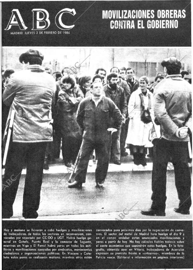 ABC MADRID 02-02-1984 página 1