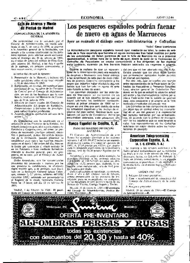 ABC MADRID 02-02-1984 página 42